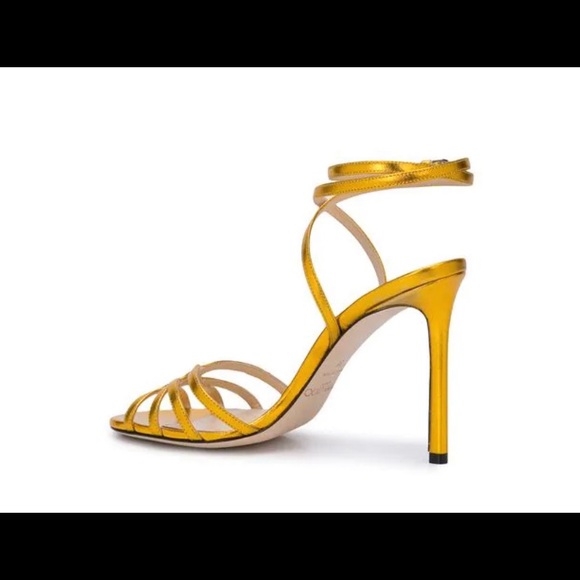 Jimmy Choo Mimi Metallic Leather Sandals - Picture 4 of 7